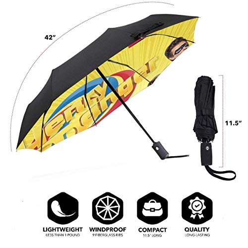 Dan-Ger Yellow Hen-ry Paraguas automático de Tres Pliegues Protector Solar Resistente al Agua Resistente al Viento Sombrillas Personalizadas Ligeras para niños Unisex Senderismo Interior Impri