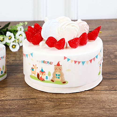 dancepandas Rollos de Acetato 3PCS Rollo Pasteleria Tiras Acetato Lámina de Acetato para Decoración de Repostería Pasteleria Chocolate Mousse - 10m* 10cm, 10m* 8cm