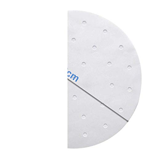 DANDANdianzi 100pcs 7/8/9 Pulgada Aire freidora trazadores de líneas Perforada Antiadherente Mat Vapor Hornear Cocinar Blanca Olla de Aceite Accesorios Papel
