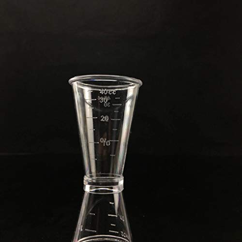 DANDANdianzi Doble Claro Jigger Onza Copa de Resina de plástico Leche té café Mezcla Oz Escala de medición Cup Bar Aplica