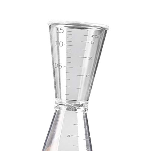DANDANdianzi Doble Claro Jigger Onza Copa de Resina de plástico Leche té café Mezcla Oz Escala de medición Cup Bar Aplica