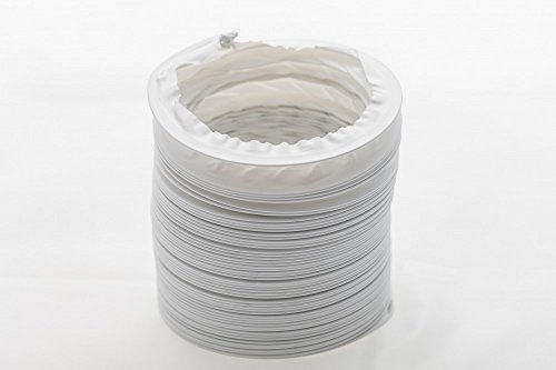 daniplus - Tubo flexible de PVC de salida de aire, 100/102 mm de diámetro, 5 m de largo, para, p. ej., instalaciones de aire acondicionado, secadoras o campanas extractoras