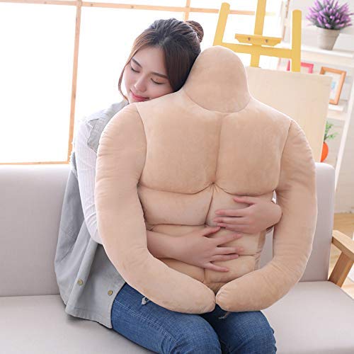 danyangshop Juguetes De Felpa Almohada De Felpa Creativa Almohada De Brazo De Novio Muscular Juguete De Peluche Divertido Cojín De Respaldo Suave Almohadas De Confort Cumpleaños De Niña