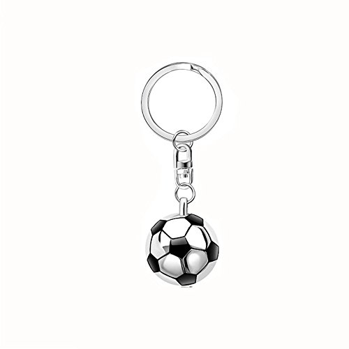 DaoRier Llavero Semiesférico de Fútbol, Cadena de Llavero, Tamaño 9,5 cm
