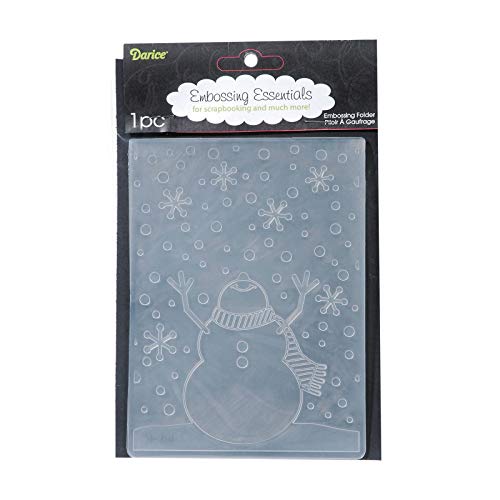 Darice Carpeta de estampación con diseño muñeco de Nieve, Plastic, 10.8 x 14.6 cm