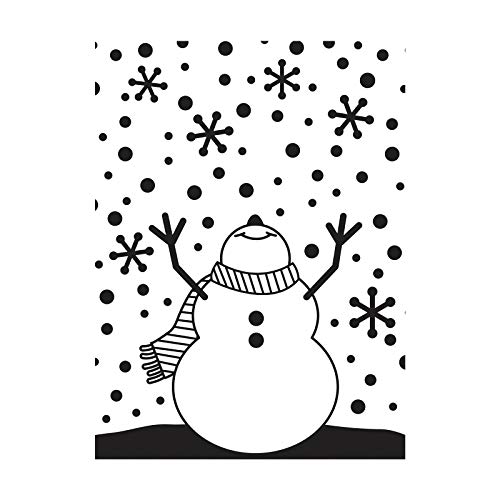 Darice Carpeta de estampación con diseño muñeco de Nieve, Plastic, 10.8 x 14.6 cm
