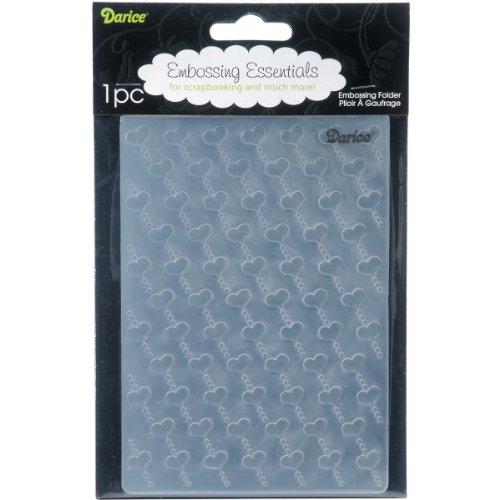 Darice Carpetas de estampación, Plantilla corazón, Plastic, 10,8 x 14,6 cm