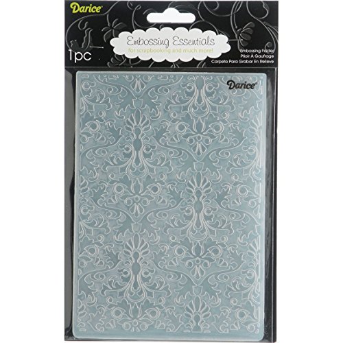 Darice Carpetas de estampación, Plantilla Damasco, Plastic, 0.02x0.02x0.02 Inches