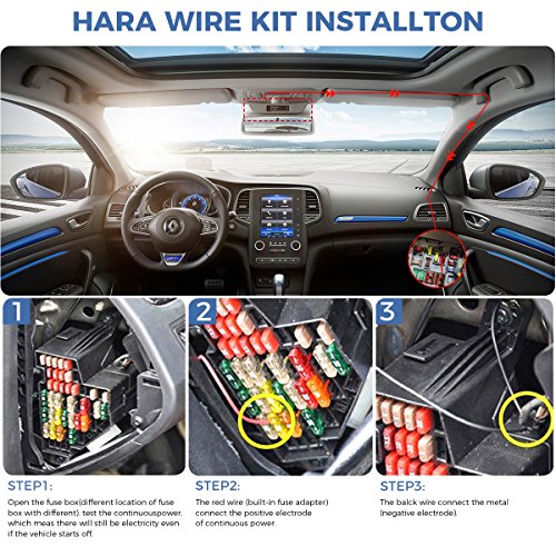 Dash CAM Hardwire Kit Mini Alambre Duro Coche Cargador Kit de Cable USB 12V - 24V a 5V para cámaras Dash GPS