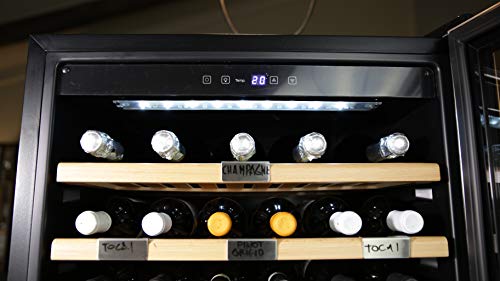 Datron - Frigorífico para vino (170 botellas, 1 zona de temperatura, climatizado, con compresor profesional)