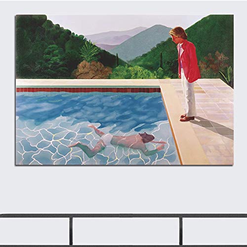 David Hockney Retrato del artista (acrílico) Lienzo Pintura Modern Pictures Print Poster para la sala de estar Pared Decoración abstracta 50x70CM SIN marco