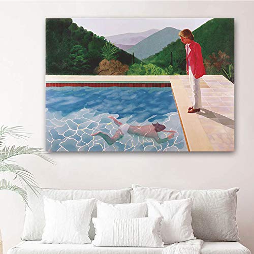 David Hockney Retrato del artista (acrílico) Lienzo Pintura Modern Pictures Print Poster para la sala de estar Pared Decoración abstracta 50x70CM SIN marco