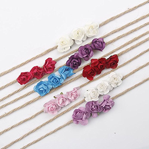 Da.Wa 1X Diadema Turbante para Bautizo Vendas Turbante Accesorios para El Pelo Beige Recién Nacido y Bebés del Pelo de la Venda Bebé