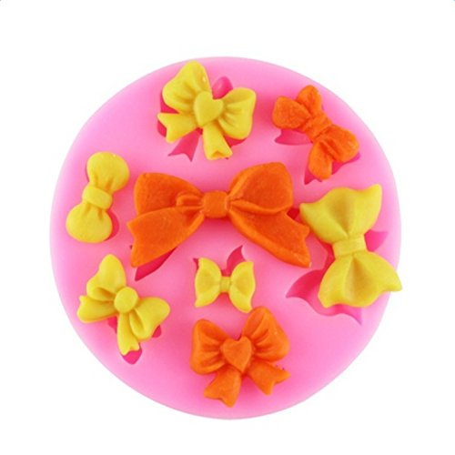 Da.Wa Moldes para tartas, alimentos, silicona, fondant, decoración de lazos, cortador de forma de corbata, azúcar, chocolate, tartas, fondant, herramientas de cocina