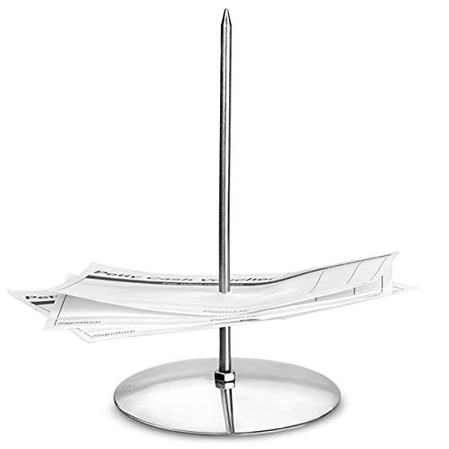 De acero inoxidable de la recepción del punto 14 cm - Bill Spike y sostenedor de la nota, Ideal para restaurantes, cafeterías y oficinas