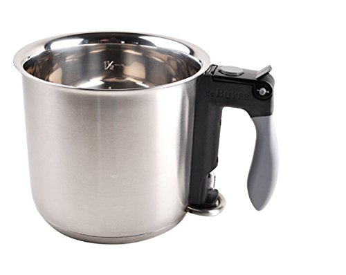 De Buyer 3437.16 Cocinador de chocolate Bain-Marie, Acero Inoxidable, Plateado