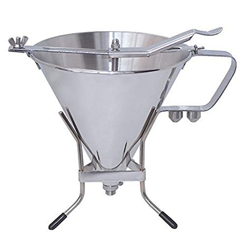 DE BUYER Industries - Embudo con pistón y Patas de Alambre (de Acero Inoxidable, 1,9 L)