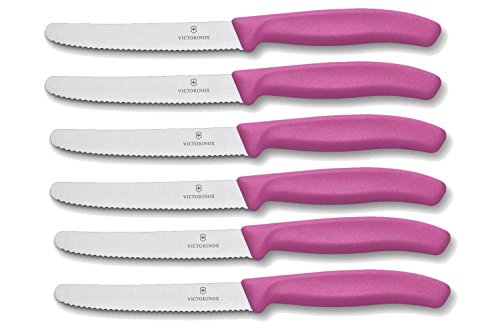 De pan Victorinox - cuchillo para tomates conjunto de 6 cuchillo rosa