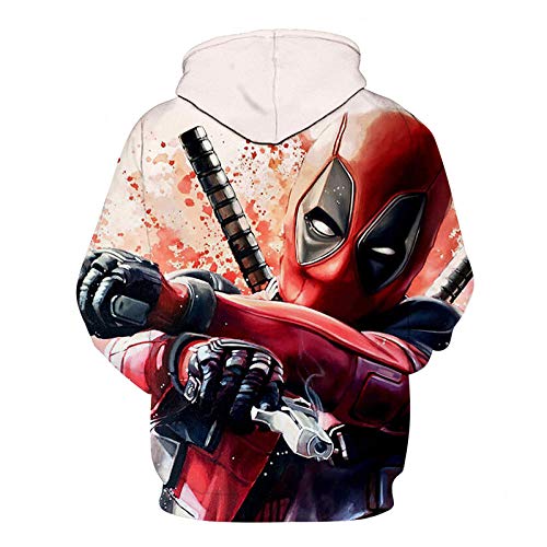Deadpool 2 Print 3D Hoodies Hombres Mujeres Avengers 3 Infinity War Sudaderas Anime Moda Chándales Chaquetas para Niños Pullover con Capucha-Wy81_XXL