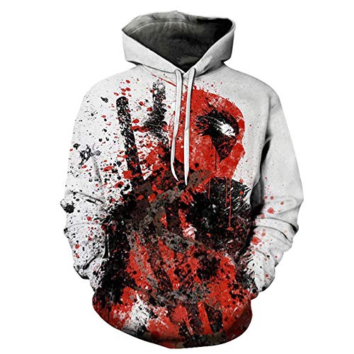 Deadpool 2 Print 3D Hoodies Hombres Mujeres Avengers 3 Infinity War Sudaderas Anime Moda Chándales Chaquetas para Niños Pullover con Capucha-Wy81_XXL