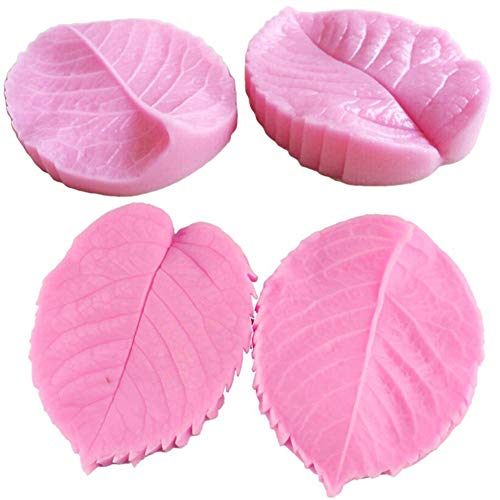 Deanyi NONSTICK Silicona Molde Vivid Hojas Forma de fabricación Moldeada Chocolate Fondant para Back Ingredientes Home Accesorios Color Aleatorio