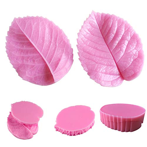 Deanyi NONSTICK Silicona Molde Vivid Hojas Forma de fabricación Moldeada Chocolate Fondant para Back Ingredientes Home Accesorios Color Aleatorio