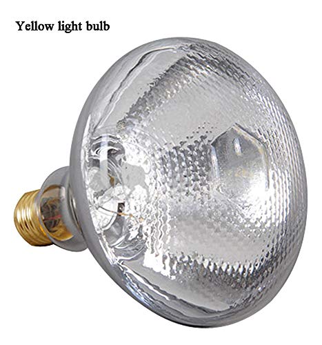 DEAR-JY Lámpara De Calor De Alimentos,Bombilla infrarroja a Prueba de explosiones,Plata lámpara Comercial de la preservación del Calor del Buffet,para hoteles y buffets,Yellowlightdimmerswitch