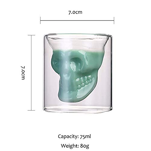 Decantador de cristal de calavera para vino, diseño transparente, botella de cristal de whisky, copas de vino 500ml+75ml