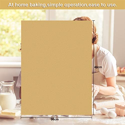 DECARETA Papel de pergamino Antiadherente 100% Seguro y ecológico Estera para Hornear de Papel de pergamino 40 * 30 cm Paquete de 100 Hojas (marrón)