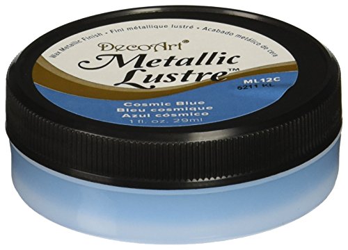 Deco Art Acabado metálico de Cera Metallic Lustre, Azul cósmico, 29 ml, Multicolor
