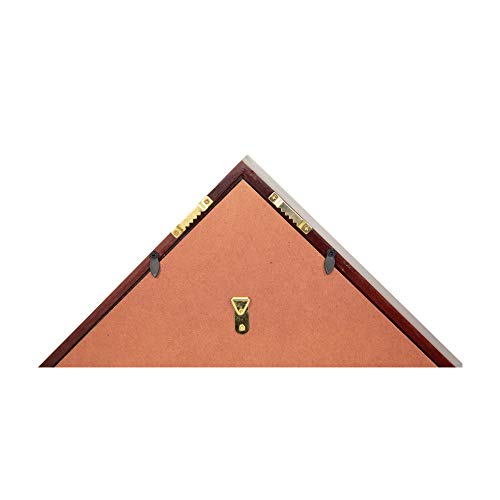 DECOMIL Air Force - Caja expositora con diseño de Bandera de Reino Unido, Color burija y embutido, con Base Plana, Madera Maciza, Acabado en Cerezo