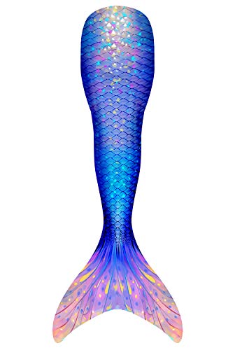 Decool Cola de Sirena Traje de Baño Sirena de Las Muchachas Bikini 4pcs Set, Princesa Cosplay Conjunto con Cola de Sirena Monofín