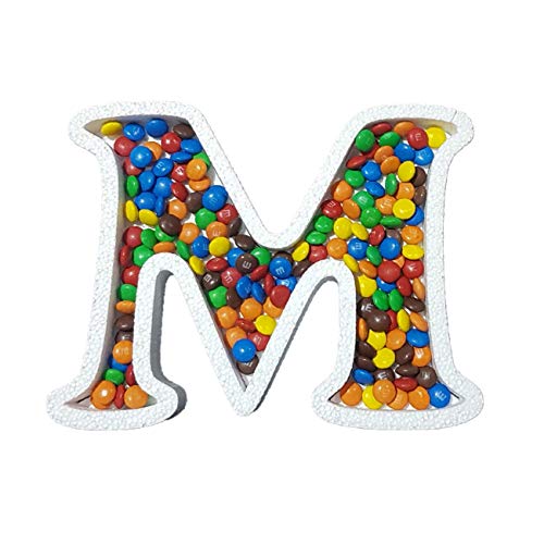 DecoPorex Letra M para Caramelos de 20Cm de Altura y 2Cm de Profundidad en poliestireno