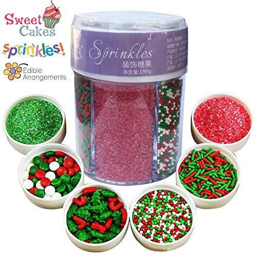Decoración de galletas comestibles para tartas de Pascua o Pascua de San Valentín 190g Christmas(6 Color)