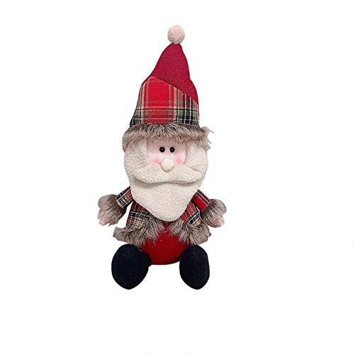 Decoración de la muñeca de Navidad de Santa Claus muñeco de Nieve Reno muñeca Ornamento Colgante de Las Decoraciones de Navidad for el hogar, Ciruela mu?ecos Navide?os XINRUIBO (Color : Chocolate)