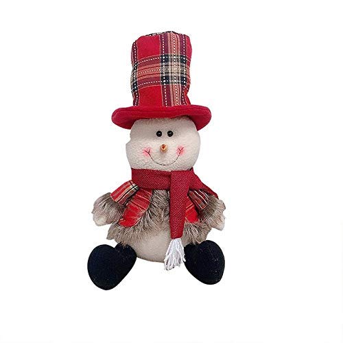 Decoración de la muñeca de Navidad de Santa Claus muñeco de Nieve Reno muñeca Ornamento Colgante de Las Decoraciones de Navidad for el hogar, Ciruela mu?ecos Navide?os XINRUIBO (Color : Chocolate)