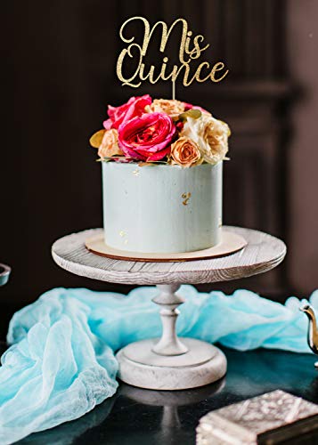 Decoración para tarta de 15 cumpleaños de Mis Quince para tarta de quinceañera para decoración de fiesta de quince cumpleaños