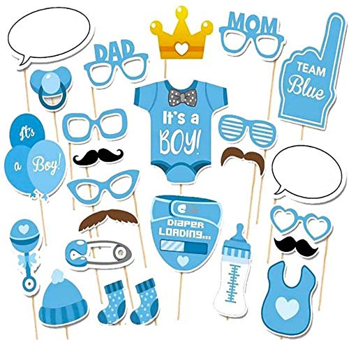 Decoraciones para Baby Shower de niño, globos de fiesta de Baby Shower para niño, pancartas de Baby Shower, accesorios para fotomatón, es un confeti de niño para el favor de la ducha del bebé
