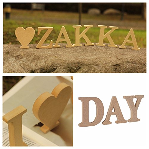 Decorativo De madera Letras, Original Color 26 Alfabeto Madera Letras para ombre Para niños Cumpleaños Fiesta Boda Casa Decoración y Cuarto, Gspirit (R)