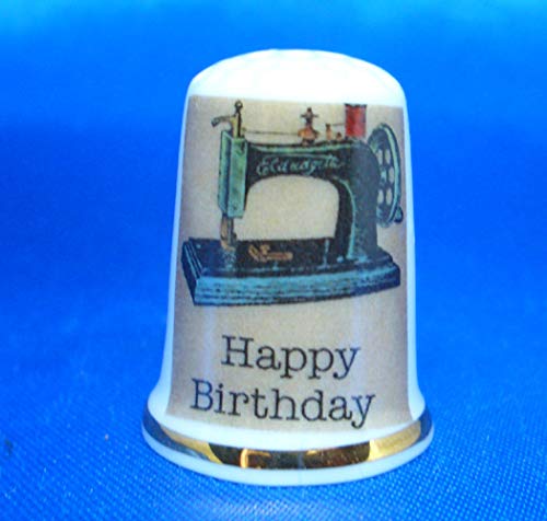 Dedal de Porcelana China de Birchcroft, para colección, para cumpleaños, Incluye Caja