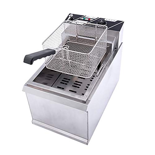 Deep Fryer Freidora Eléctrica 20L Gran Capacidad 4000W Freidora Industrial Acero Inoxidable para Patatas Fritas Comercial Freidora
