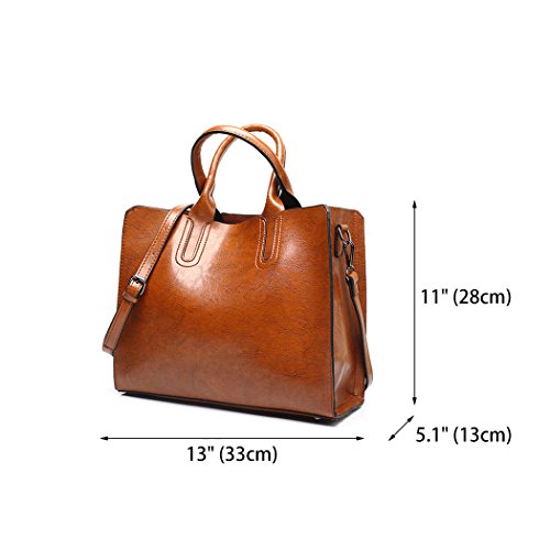 DEERWORD Para mujer Carteras de mano Bolsos bandolera Bolsos bolera Bolsos maletín Cuero Barna