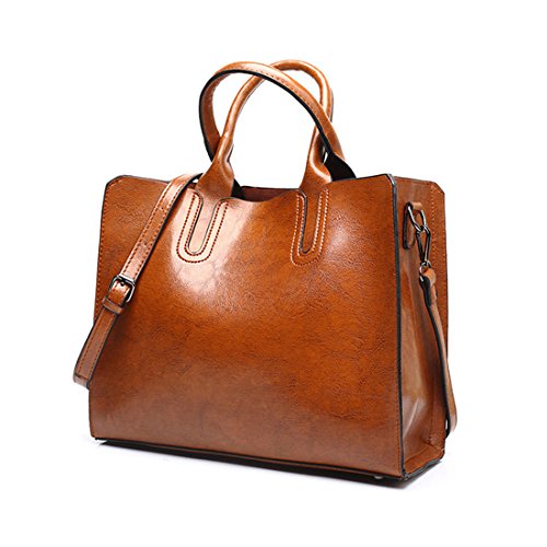 DEERWORD Para mujer Carteras de mano Bolsos bandolera Bolsos bolera Bolsos maletín Cuero Barna