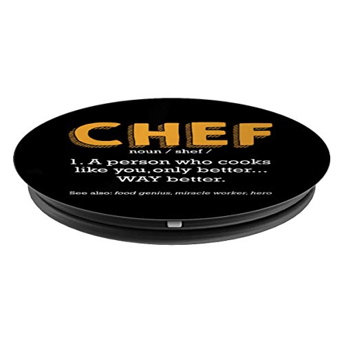 Definición de Chef Cocinero Profesional Preparación de PopSockets Agarre y Soporte para Teléfonos y Tabletas