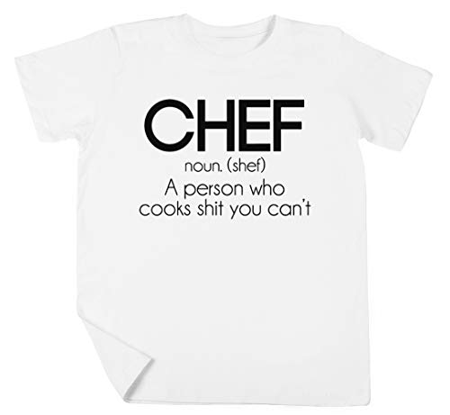 Definición De Una Cocinero Gracioso Niño Niña Unisexo Blanco Camiseta Manga Corta Kids White T-Shirt