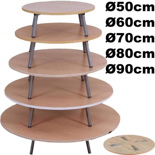 Dekonaz - Mesa de comedor tradicional con suelo turco (60 cm, 70, 80, 90 cm, madera de 60 cm)