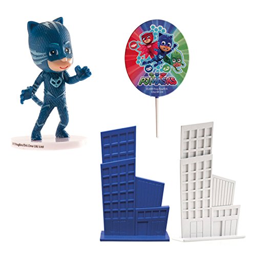 Dekora - Decoracion para Tartas con la Figura de Gatuno de PVC de los Pjmasks , color/modelo surtido
