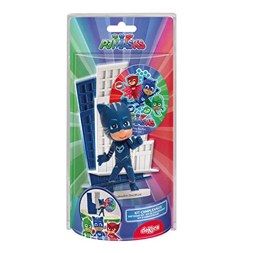 Dekora - Decoracion para Tartas con la Figura de Gatuno de PVC de los Pjmasks , color/modelo surtido