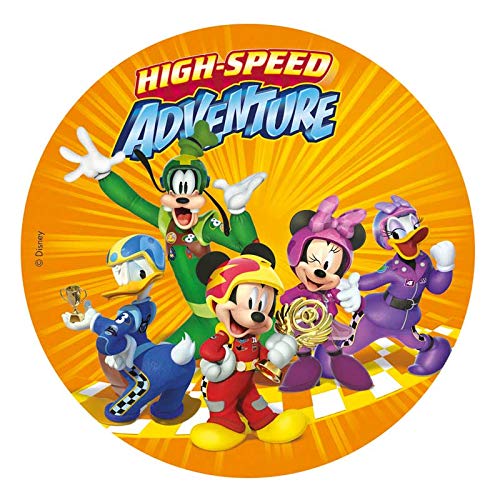 Dekora - Decoracion Tartas de Cumpleaños Infantiles en Disco de Oblea de Disney Mickey Mouse y Amigos - 20 cm