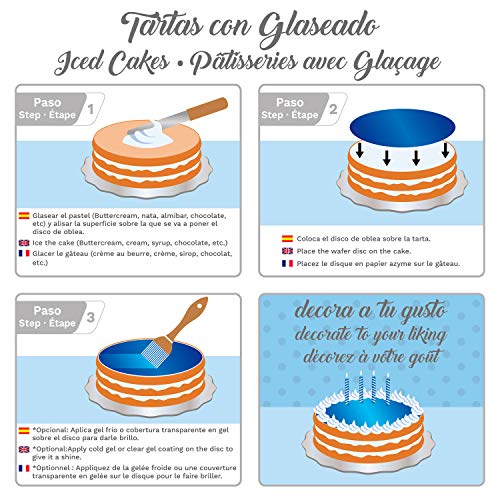 Dekora - Decoracion Tartas de Cumpleaños Infantiles en Disco de Oblea de Disney Mickey Mouse y Amigos - 20 cm
